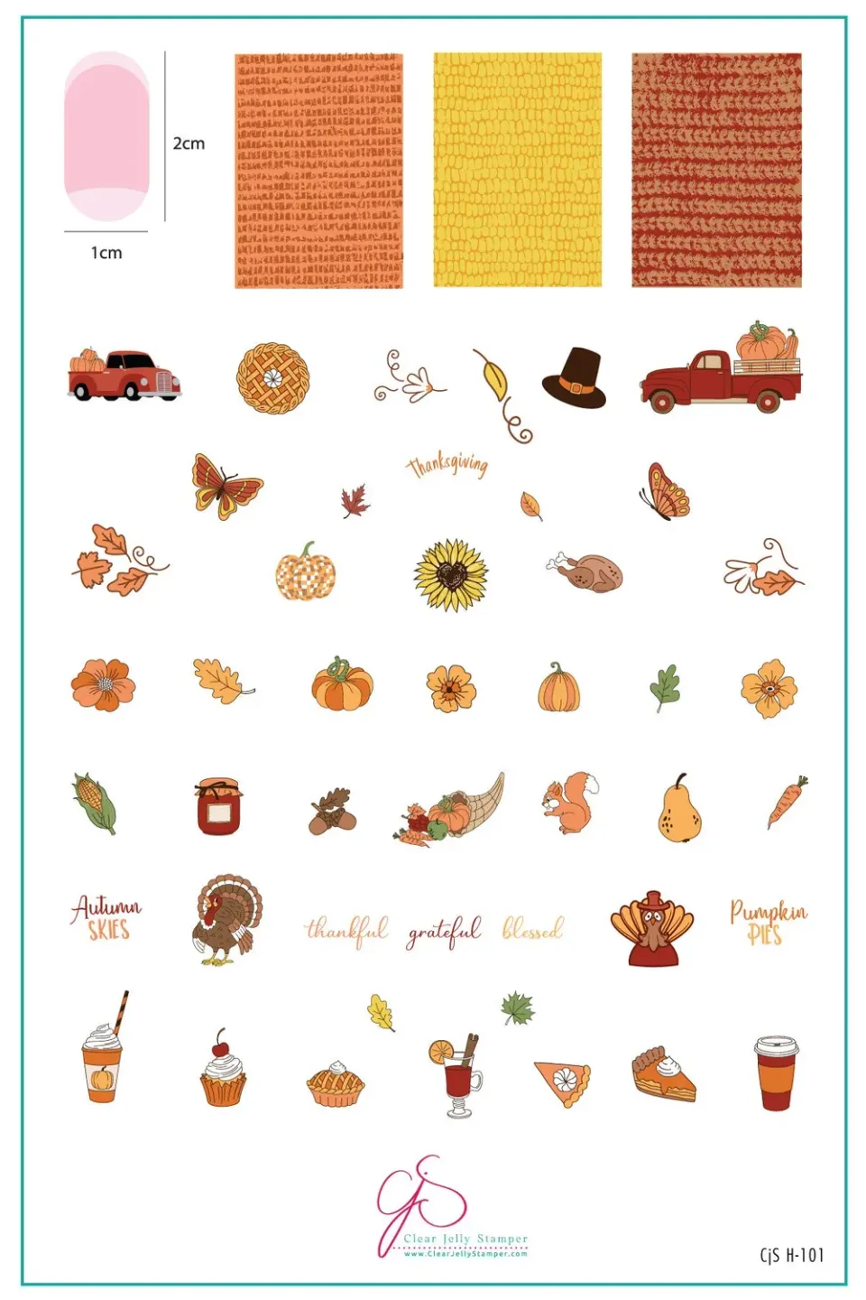 Clear Jelly Stamper Autumn CjSH-101 stampingplade efterår