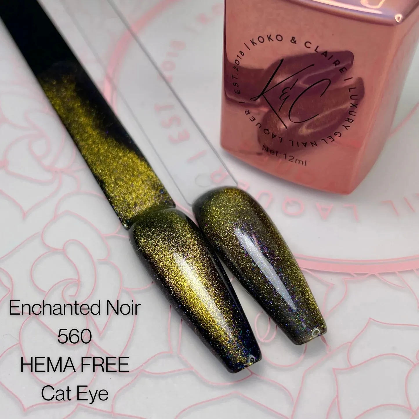 Clear Jelly Stamper KoKo 0560 Enchanted Noir gellak 12 ml cat-eye