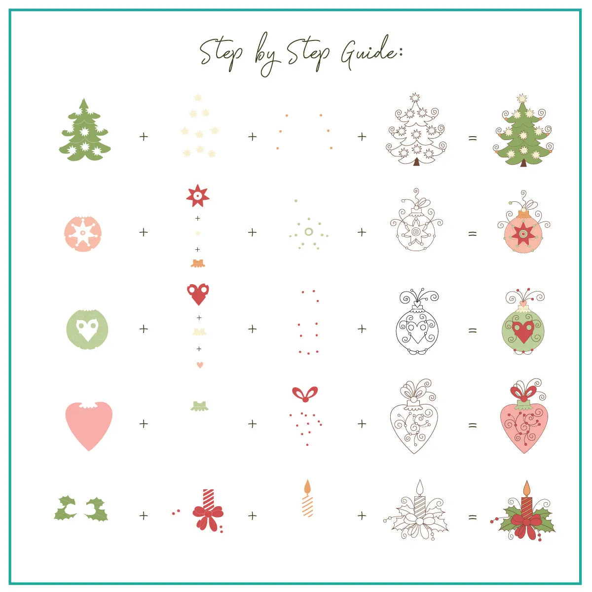 Clear Jelly Stamper CjSC-73 Ornate Ornaments stempelplade jul