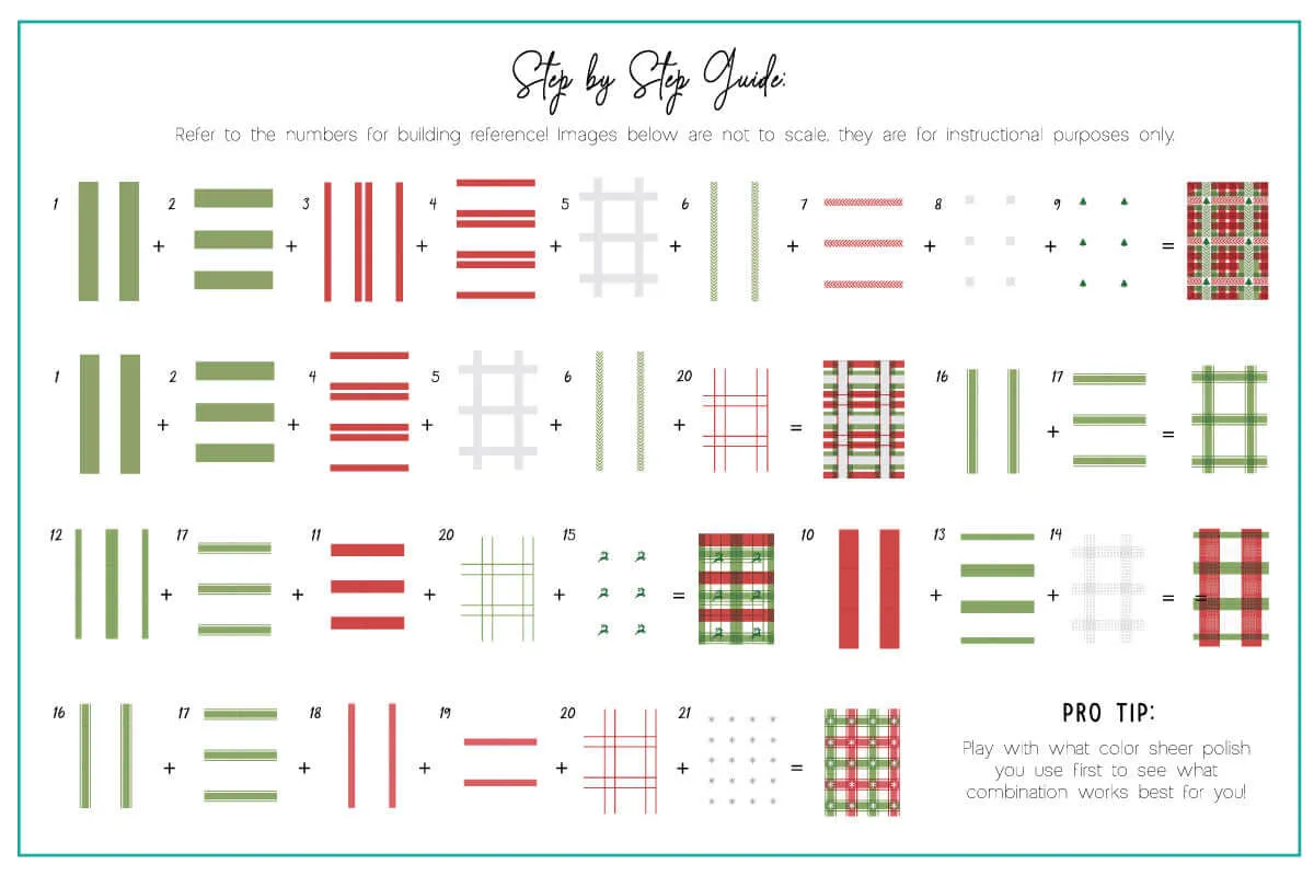 Clear Jelly Stamper CjSC-84 stampingplade Festive Plaid Two