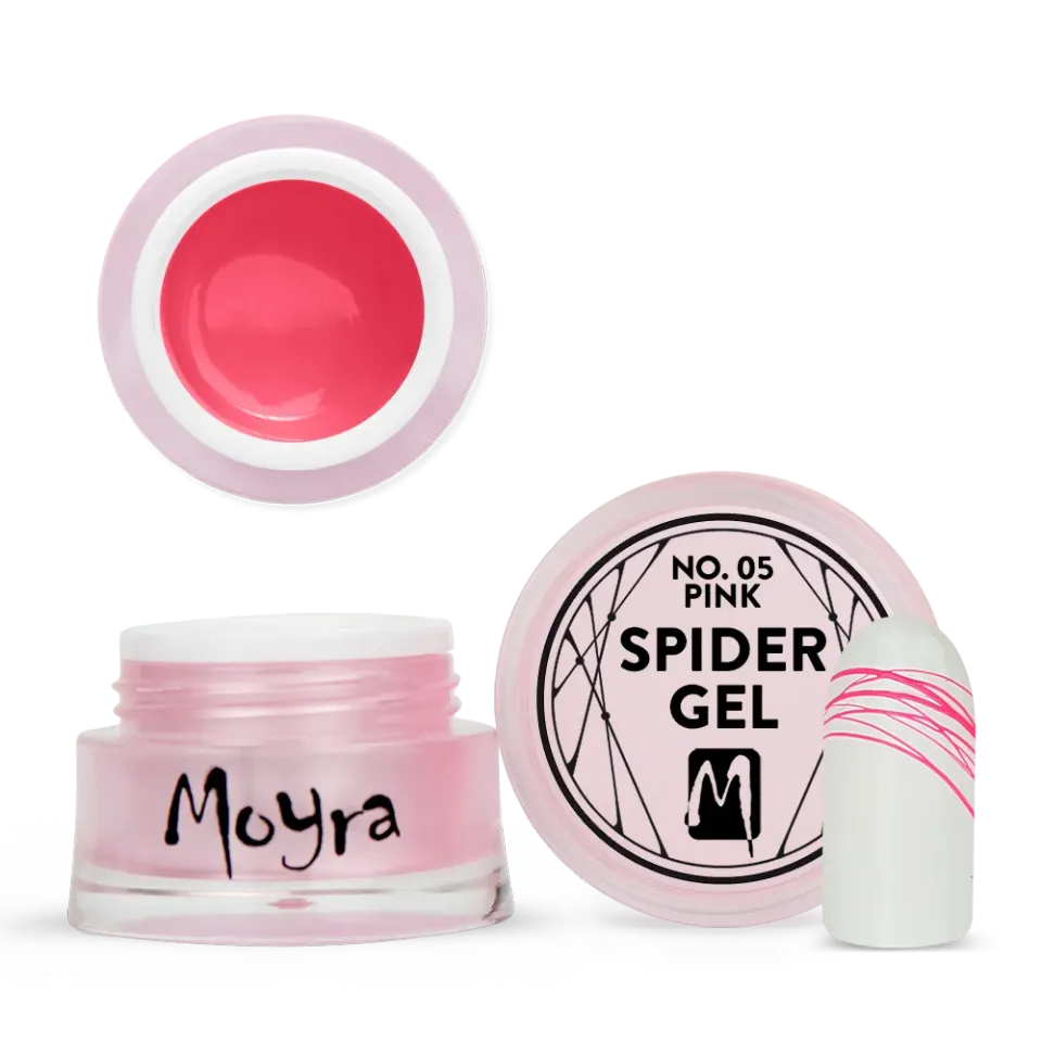 Moyra Spider Gel No. 05 Pink liner gel 5 g tynd tråd