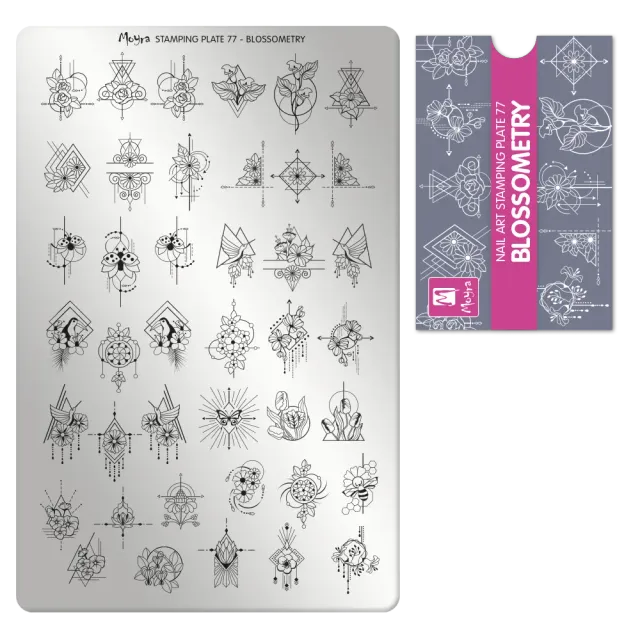 Moyra 77 Blossometry stempelplade stor blomster