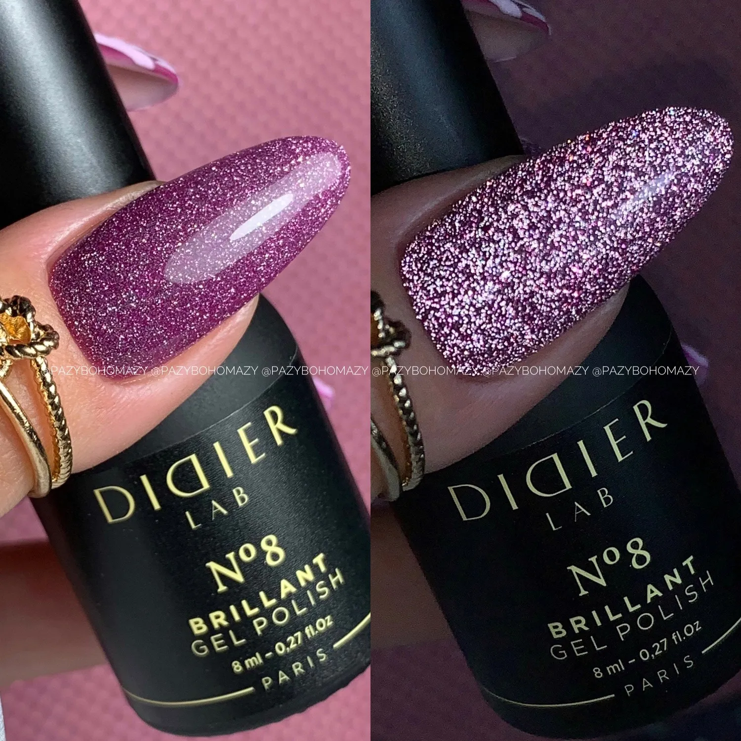 Didier Lab Brillant No8 gellak glitter lilla 8ml