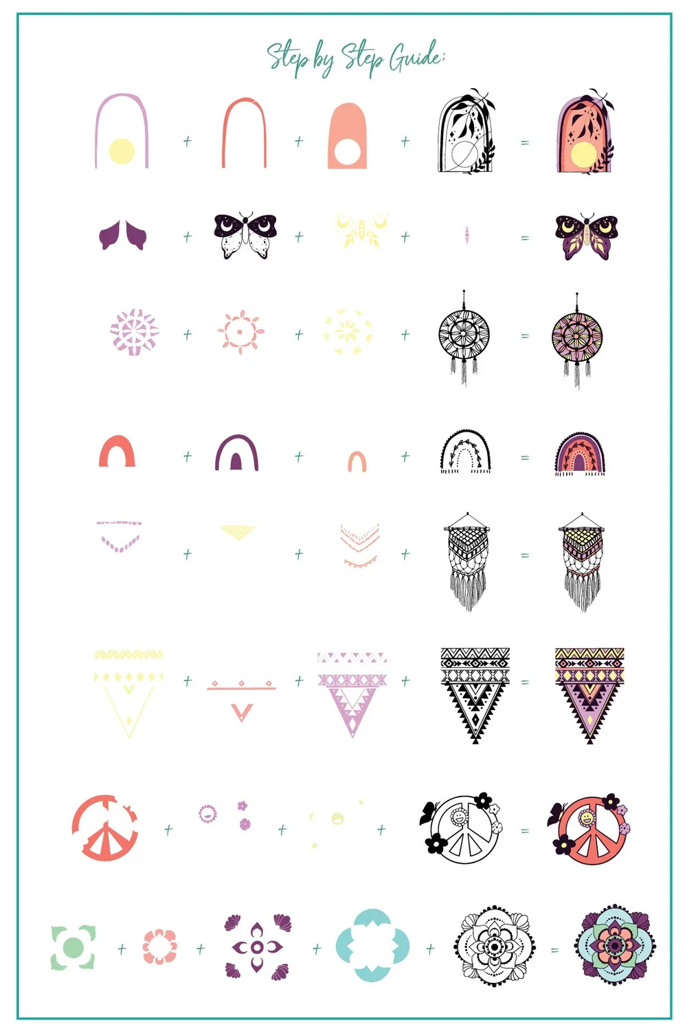 Clear Jelly Stamper CjSLC-97 Boho Vibes stempelplade stor boho
