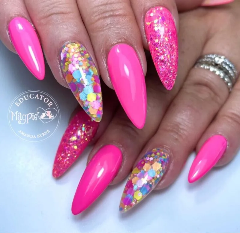 Indigo Nails Hexagon Neon Mix neglepynt neon mix