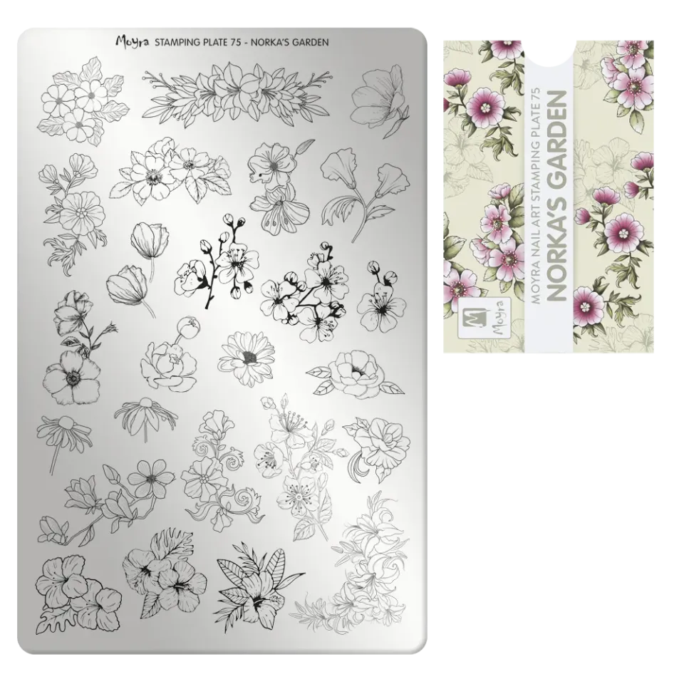 Moyra Stamping Plate 75 stampingplade Norkas Garden