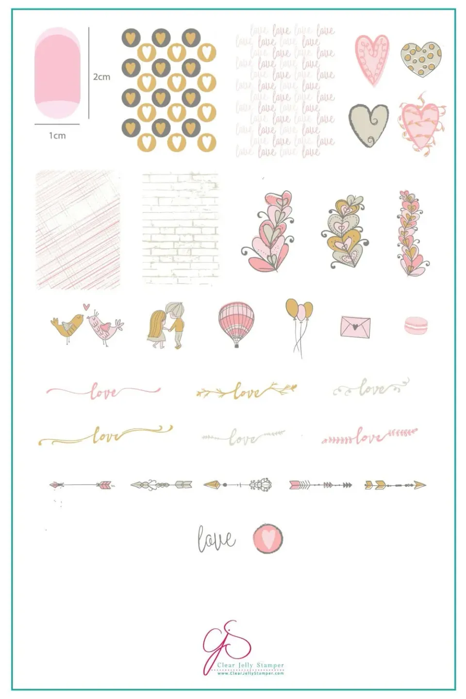 Clear Jelly Stamper My Secret Crush CjSV-17 stampingplade