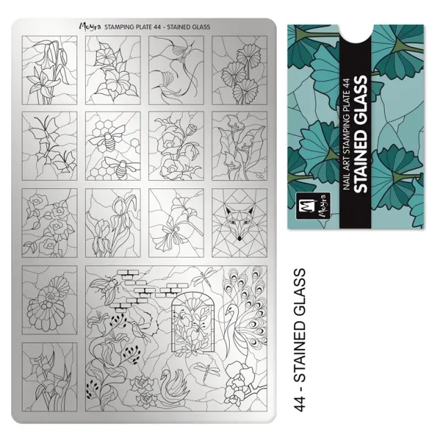 Moyra Stamping Plade 44 Stained Glass motivplade
