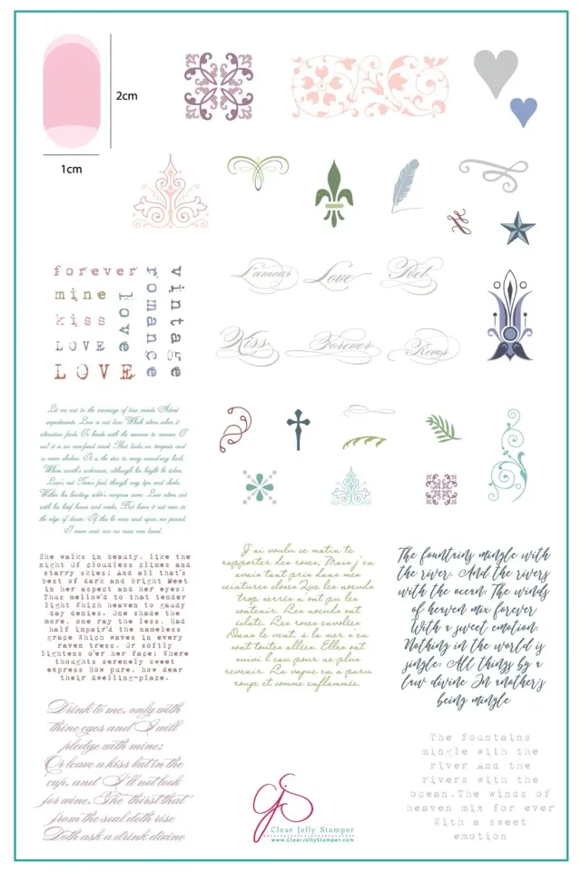 Clear Jelly Stamper The Poet CjS-39 stampingplade skrift