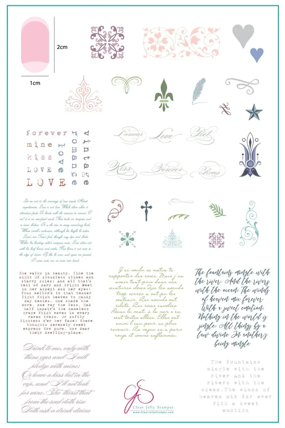 Clear Jelly Stamper The Poet CjS-39 stampingplade skrift