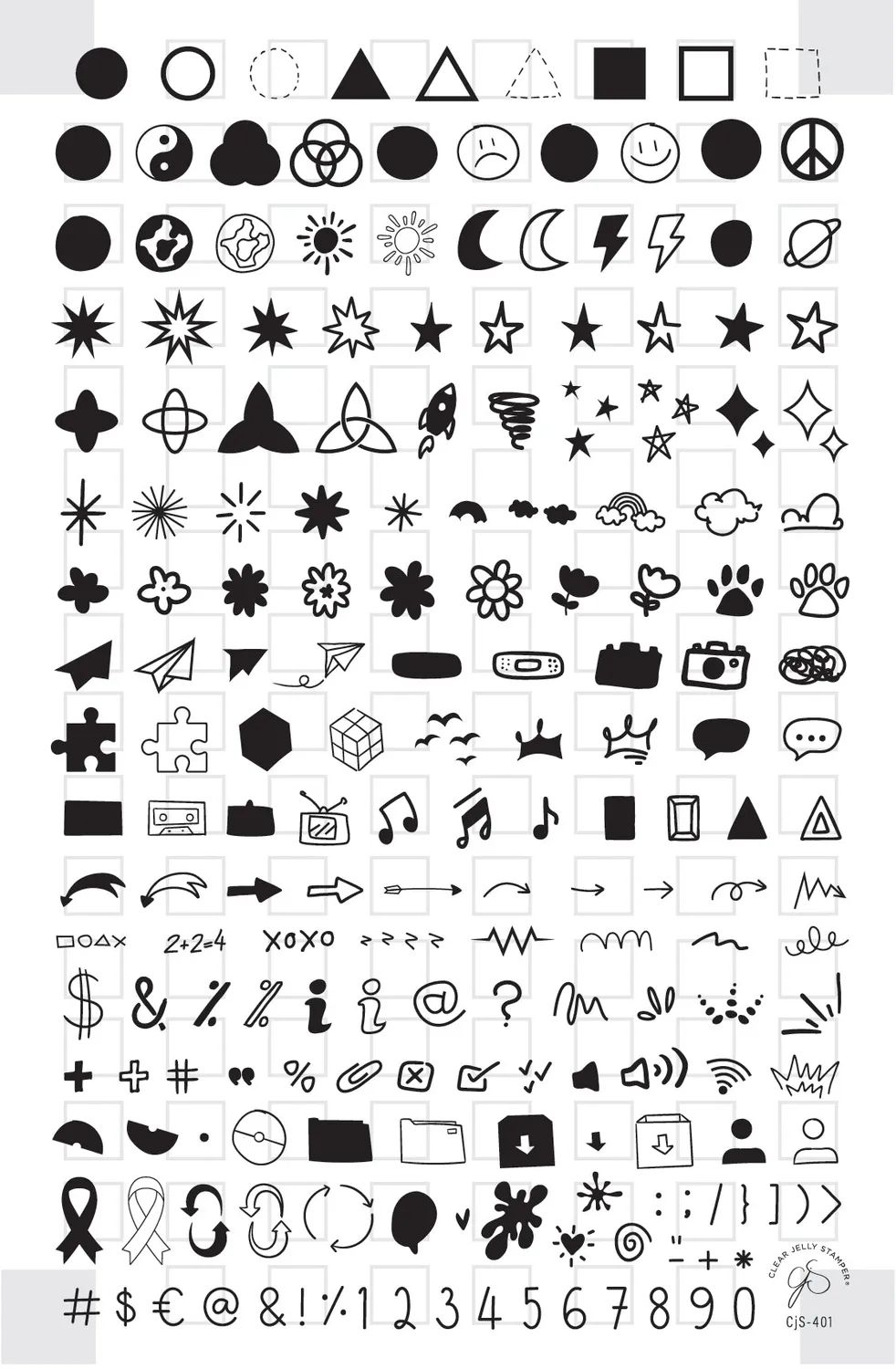 Clear Jelly Stamper Sign Me Up CjS-401 stampingplade symbol