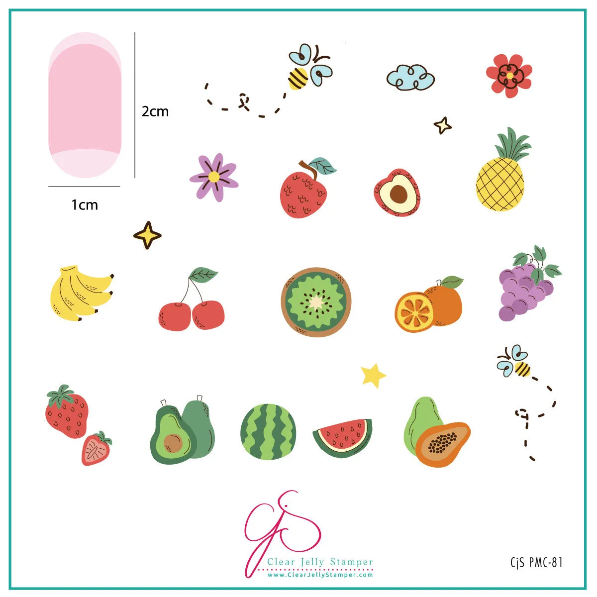 Clear Jelly Stamper August 2023 stamping pladesæt 8x8 cm