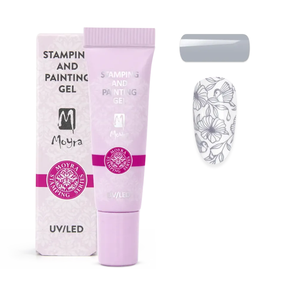 Moyra Stamping and Painting Gel No. 17 Grey stamping gel 7 g grå