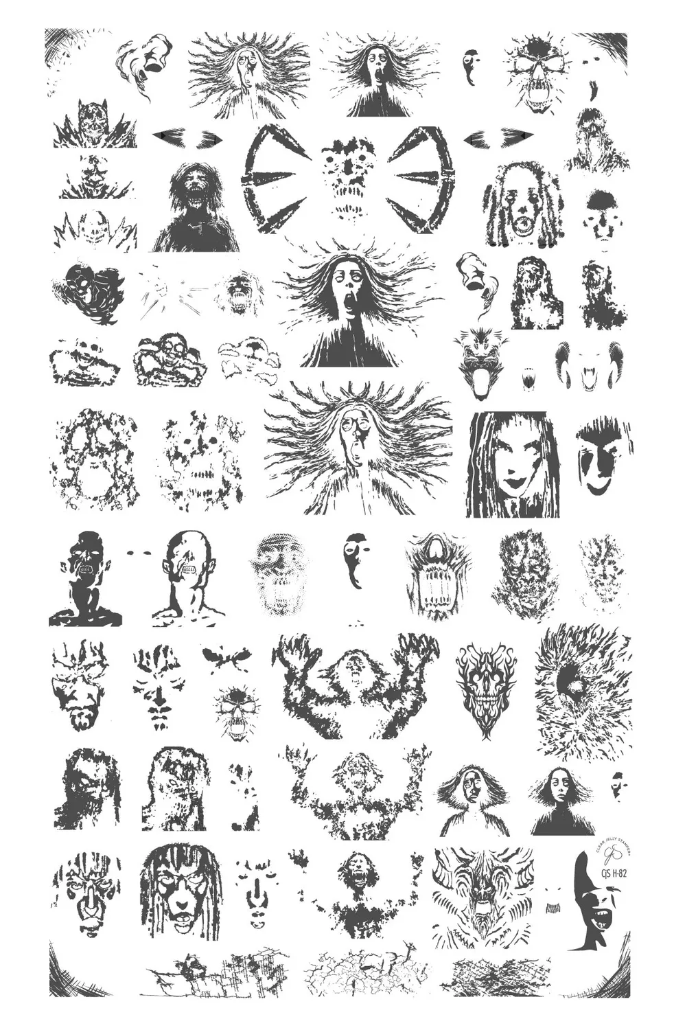 Clear Jelly Stamper CjSH-82 stamping plade nightmare halloween