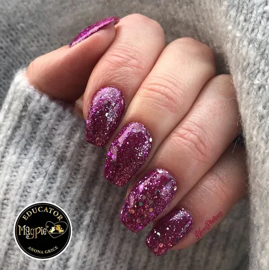 Indigo Nails Beautystones Nicky Glitter neglitter dækkende