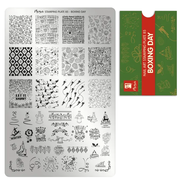 Moyra Stamping Plate 85 Boxing Day negleskabelon
