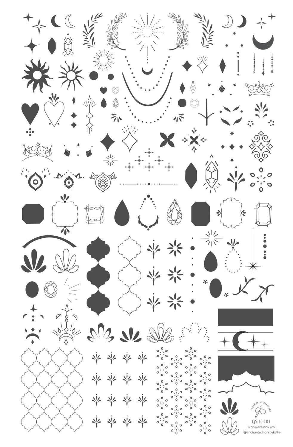 Clear Jelly Stamper Enchanted Gems CJSLC-101 stampingplade gems