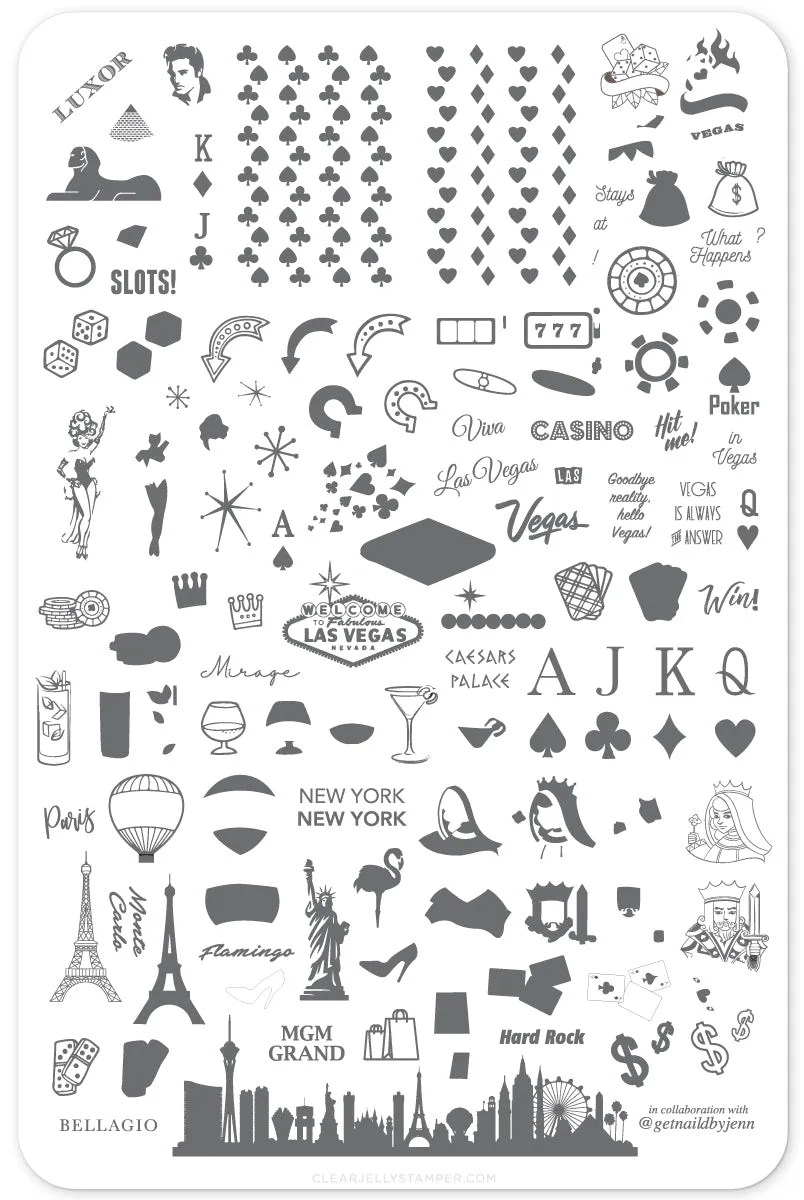 Clear Jelly Stamper CjSLC-47 Roll the Dice stempelplade casino
