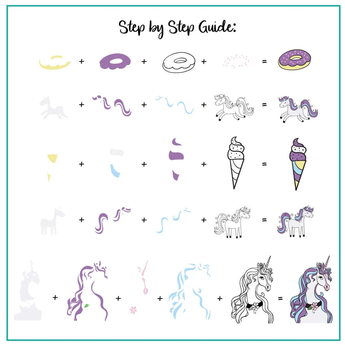 Clear Jelly Stamper CjS-297 stampingplade Unicorn Magic 8x8 cm