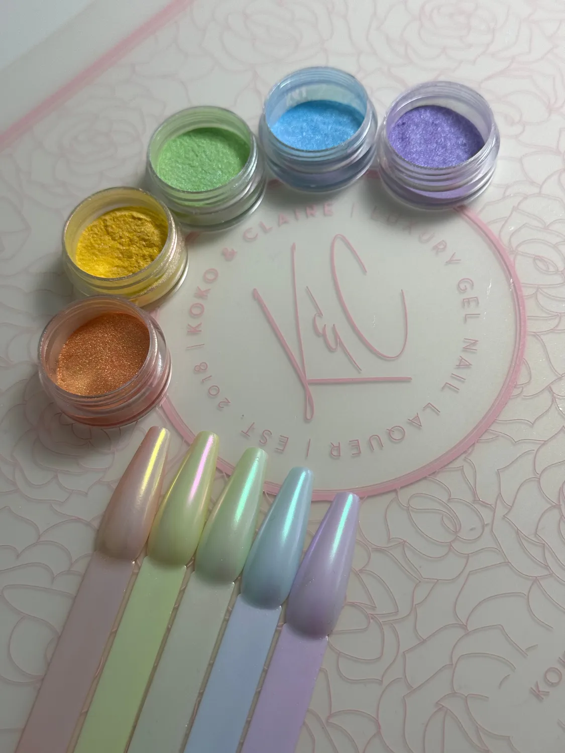 Clear Jelly Stamper KoKo & Claire Glaze chrome pulver White Glaze