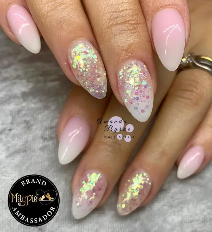 Indigo Nails Bianca Glitter negleglitter hvid