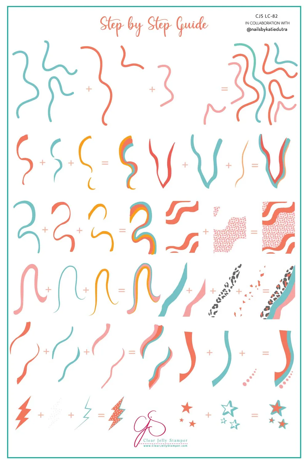 Clear Jelly Stamper CjSLC-82 Funky Swirls stampingplade 14,5x9,5 cm