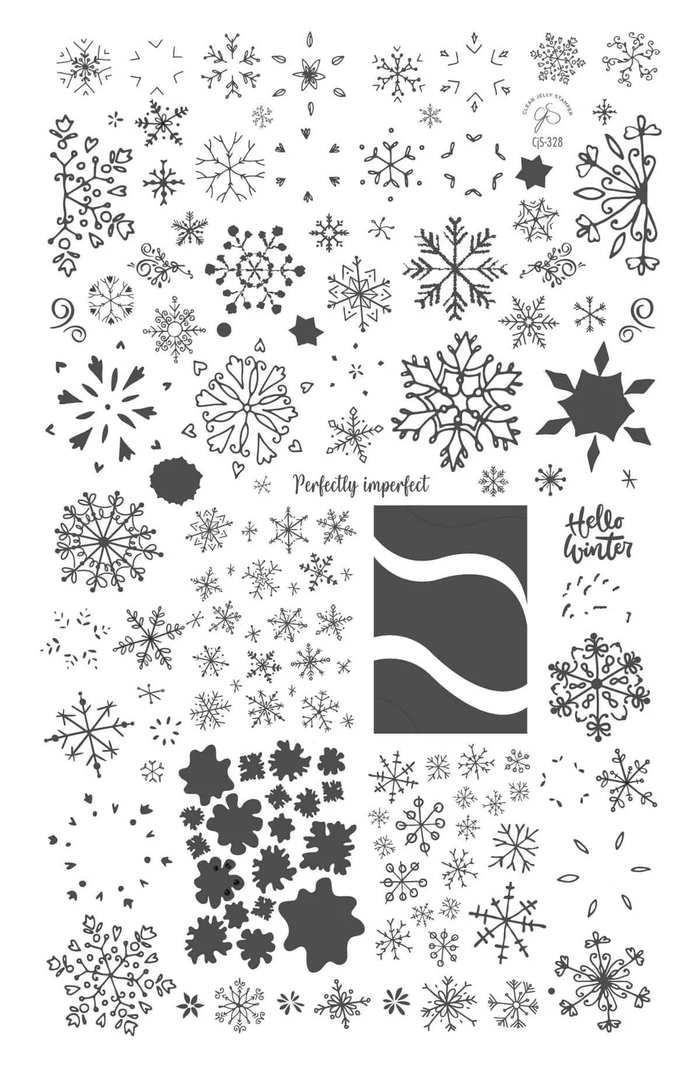 Clear Jelly Stamper Perfectly Imperfect CjS-328 stampingplade snefnug