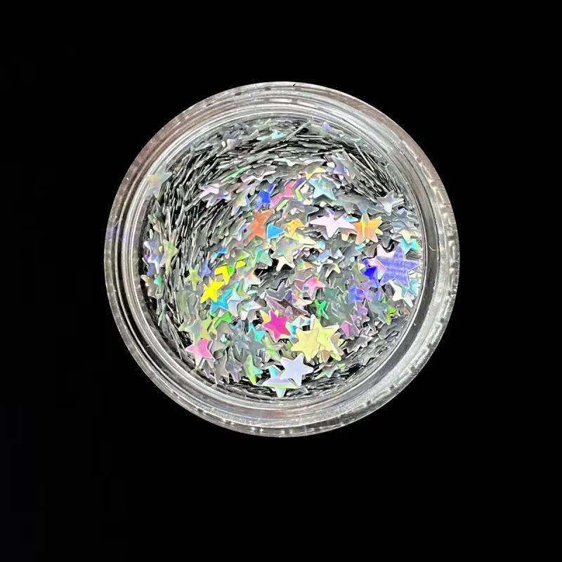 Beautystones Silver Holo Moon & Stars neglepynt