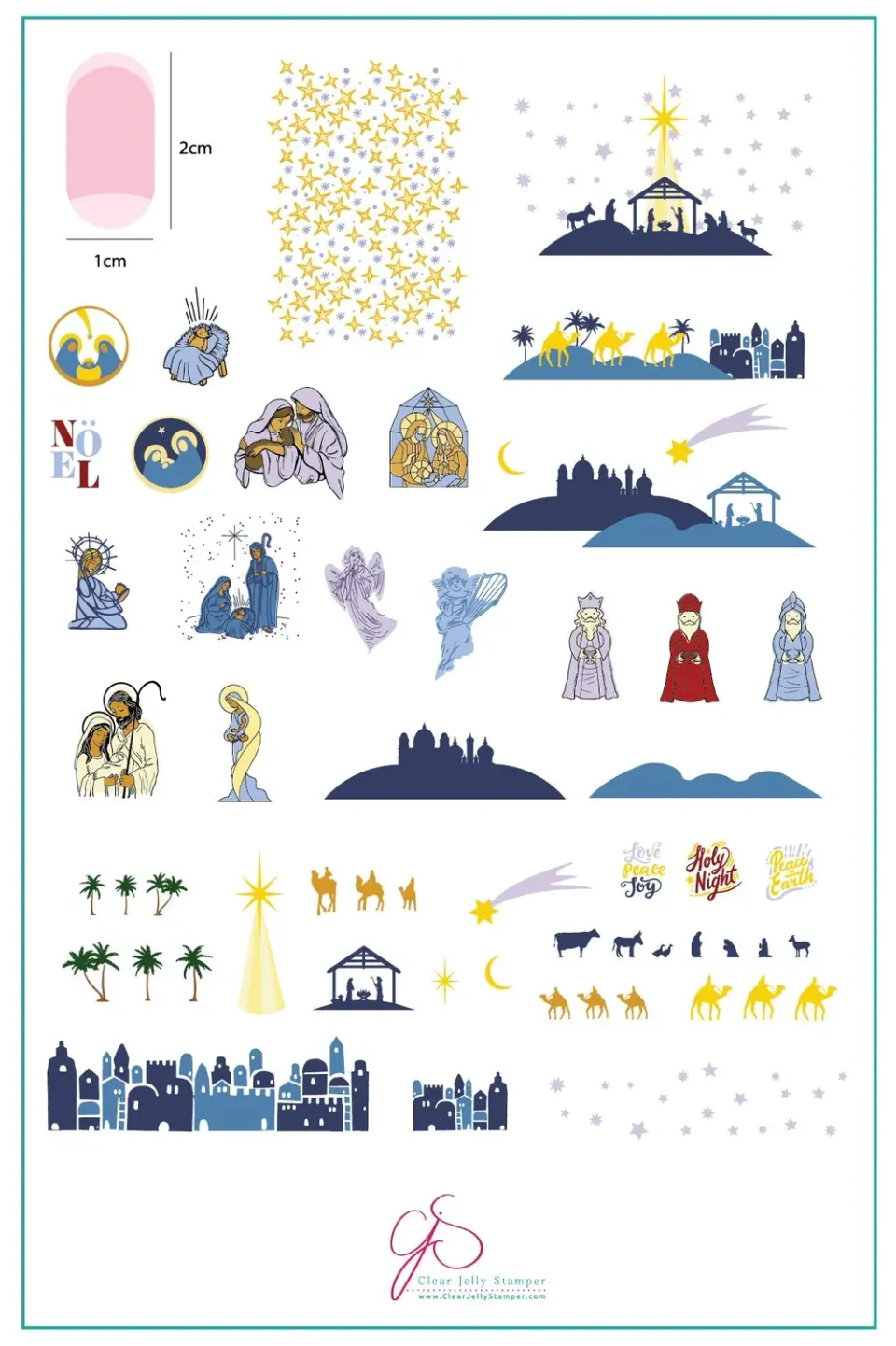 Clear Jelly Stamper CjSC-20 stampingplade The Nativity jul