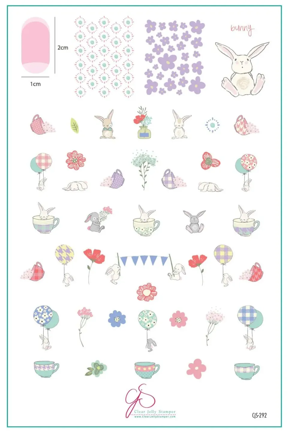 Clear Jelly Stamper CjS-292 Sweet Spring Bunnies stampingplade
