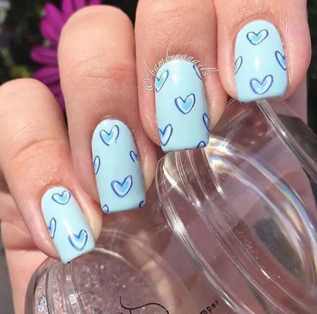 Clear Jelly Stamper CjSV-02 Super Cute Hearts stampingplade hjerter