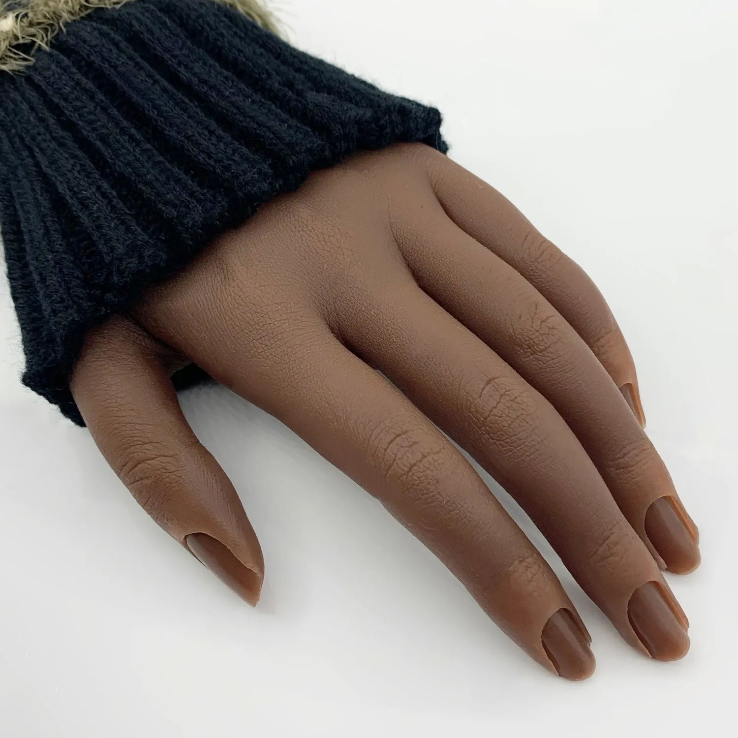Clear Jelly Stamper Cuffs faux fur manchet beige