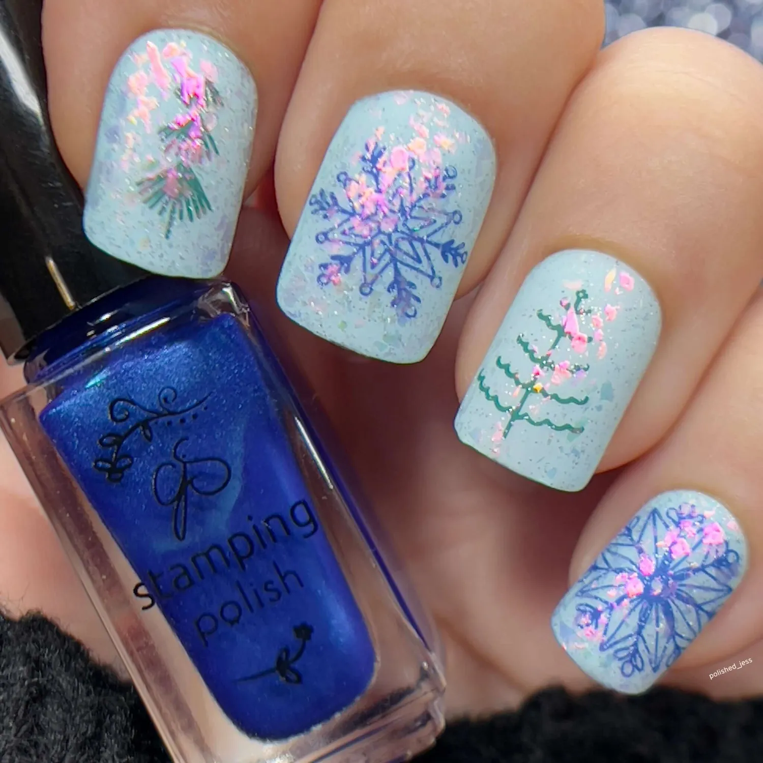 Clear Jelly Stamper CjSC-86 Frosty Forest stampingplade vinter