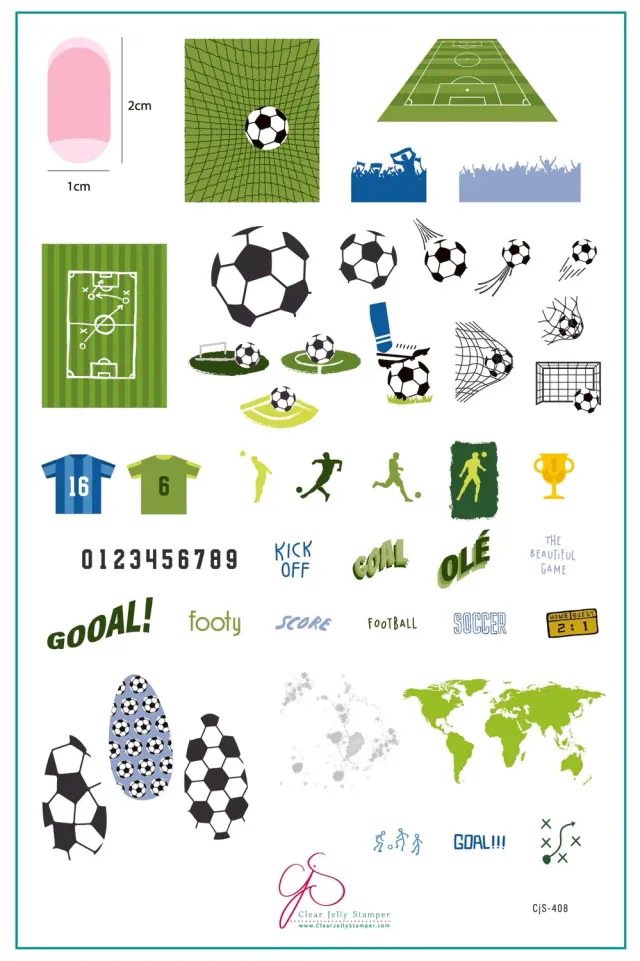 Clear Jelly Stamper The Beautiful Game CjS-408 stempelplade 14x9