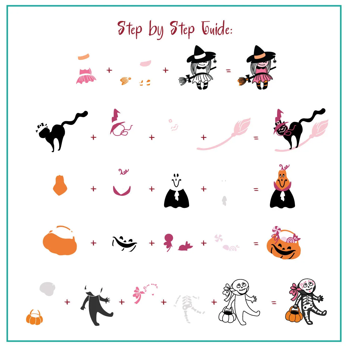 Clear Jelly Stamper CjSH-121 Ghoulish Giggles stamping plade