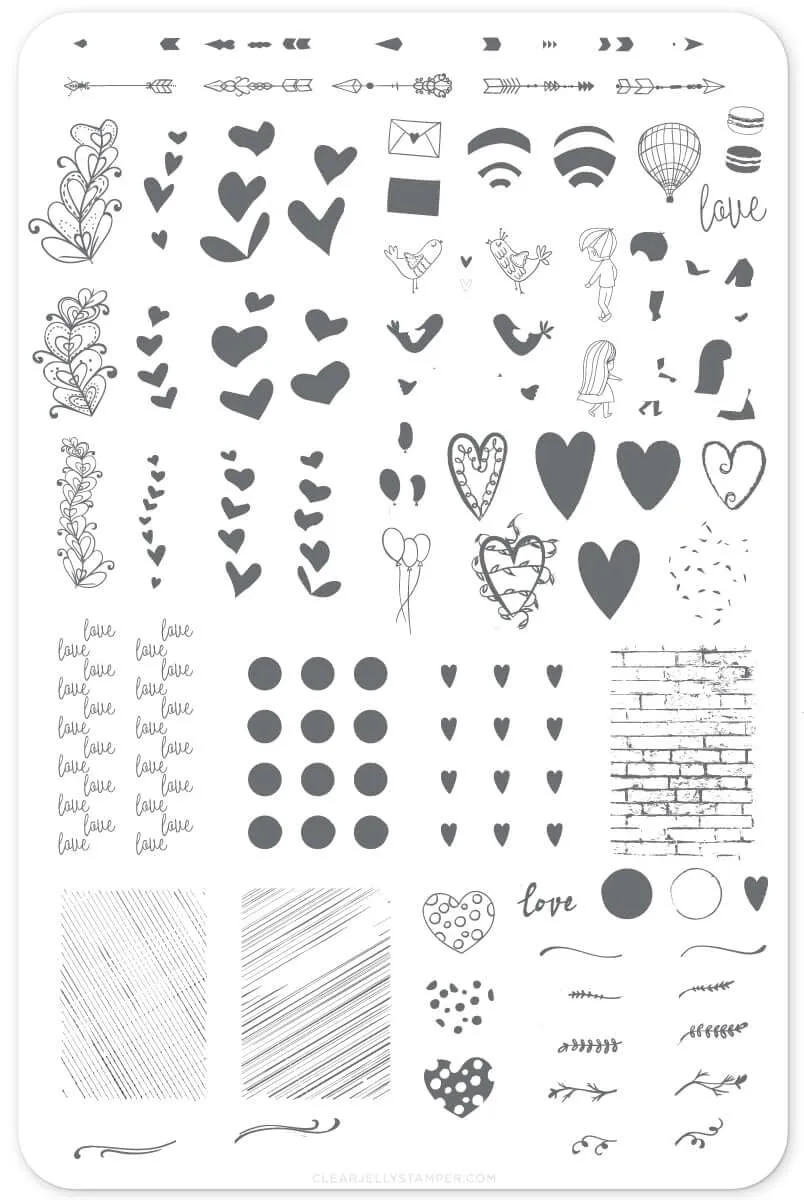 Clear Jelly Stamper My Secret Crush CjSV-17 stampingplade