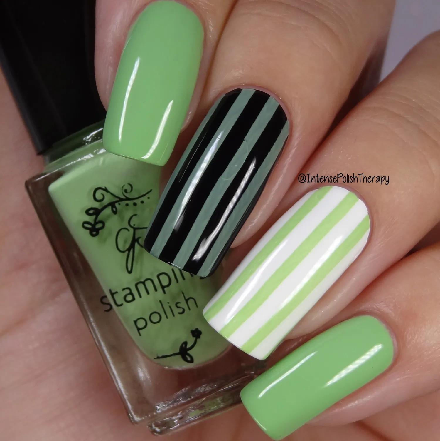 Clear Jelly Stamper 98 Gitty Gecko stamping lak grøn 5 ml dækkende