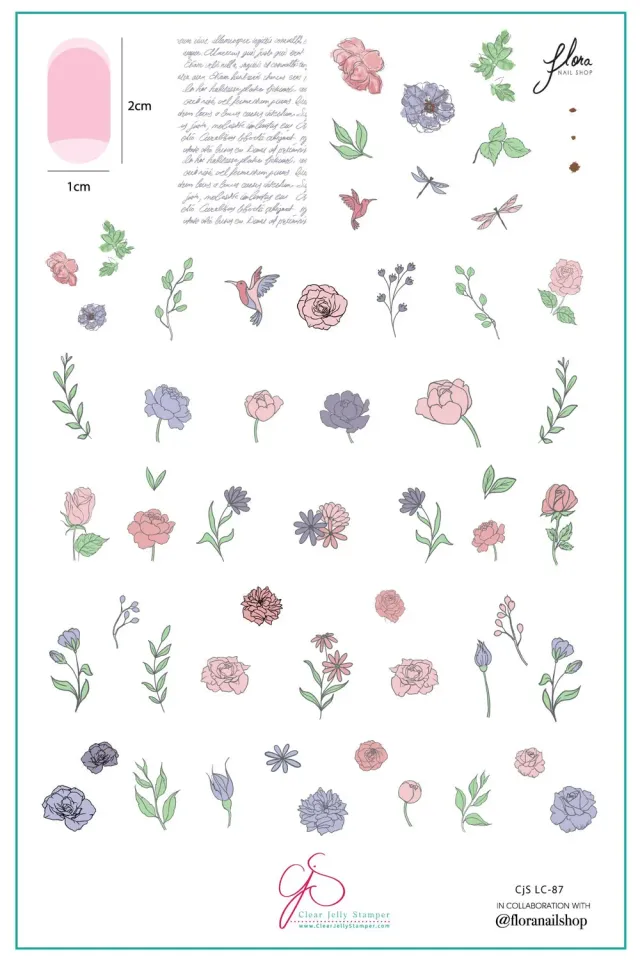 Clear Jelly Stamper CjSLC-87 Flora stempelplade blomster 14x9cm