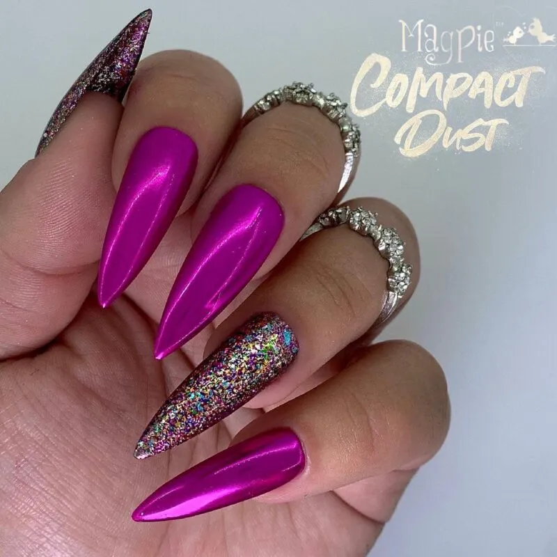 Beautystones Compact Chrome Leah neglepulver spejl