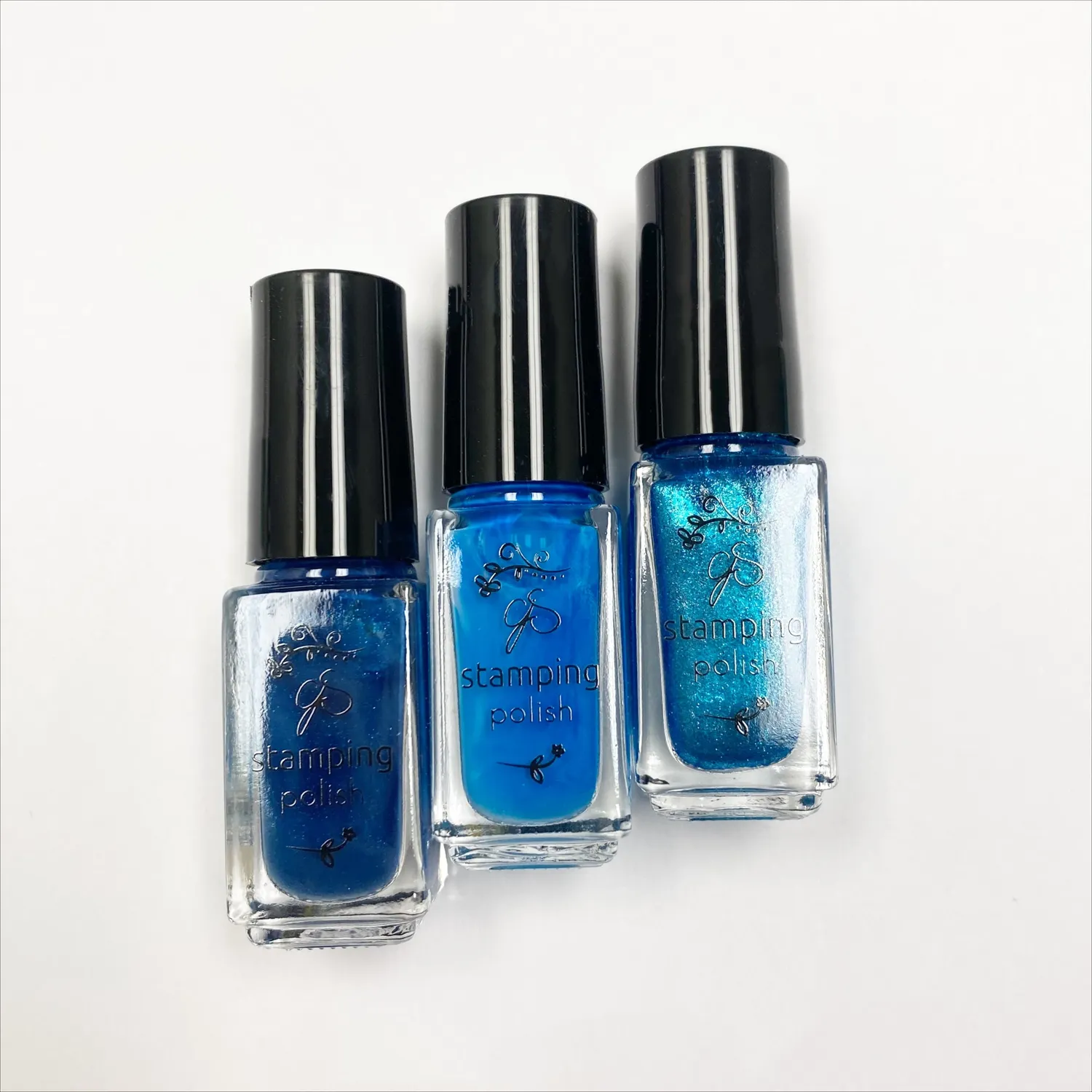 Clear Jelly Stamper Peacock Trio stampinglak sæt 3x5 ml grøn-blå