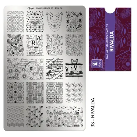 Moyra Stamping 33 Rivalda stampingplade stor