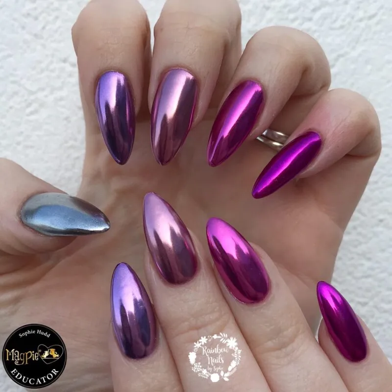 Indigo Nails Marilyn Chrome neglepulver sølv