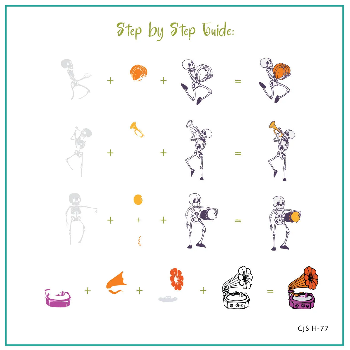 Clear Jelly Stamper CjS-H-77 Bootastic stamping plade 8x8cm halloween