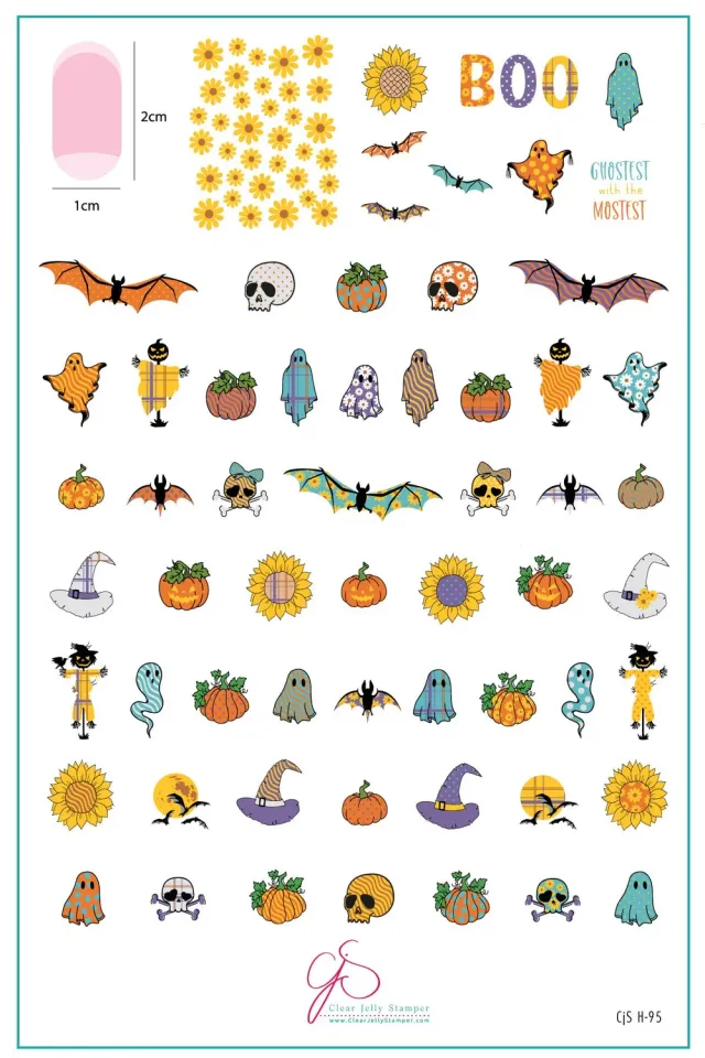 Clear Jelly Stamper Patterned Halloween CjSH-95 stempelplade