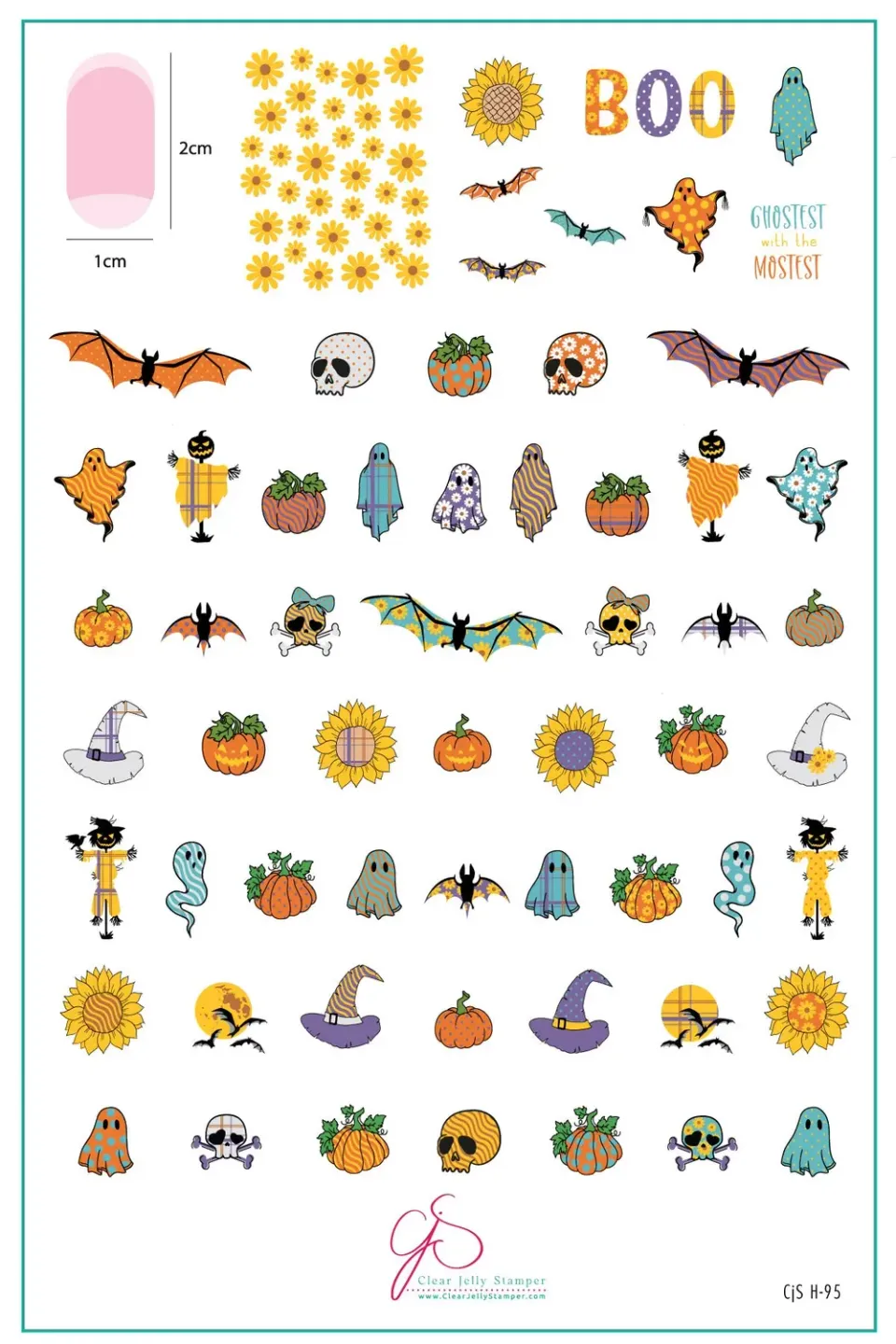 Clear Jelly Stamper Patterned Halloween CjSH-95 stempelplade