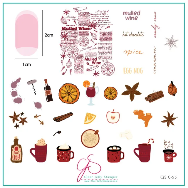 Clear Jelly Stamper Cozy Bevvys CjSC-55 stempelplade hygge