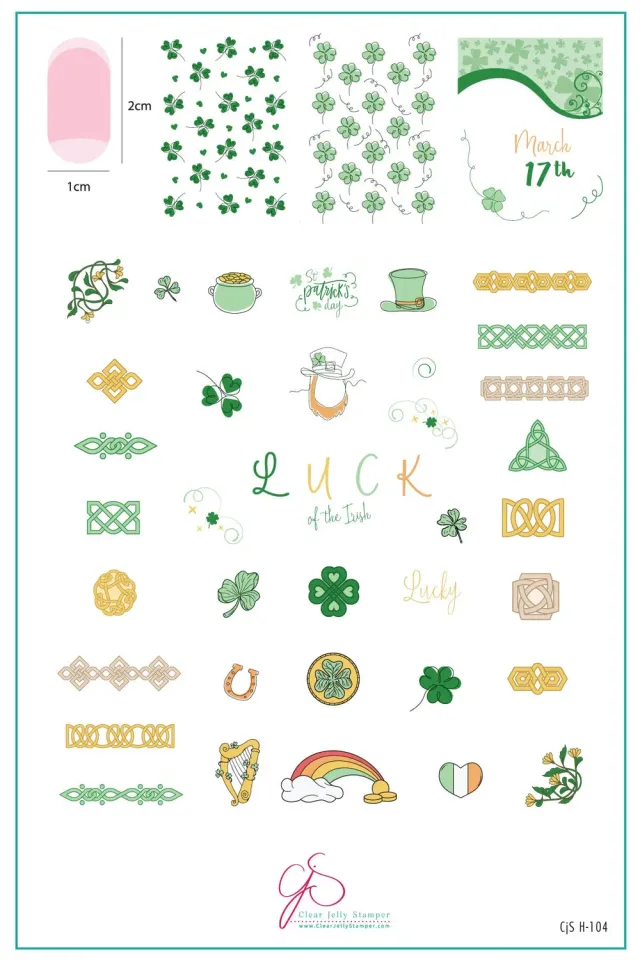 Clear Jelly Stamper CjSH-104 Luck stampingplade irsk