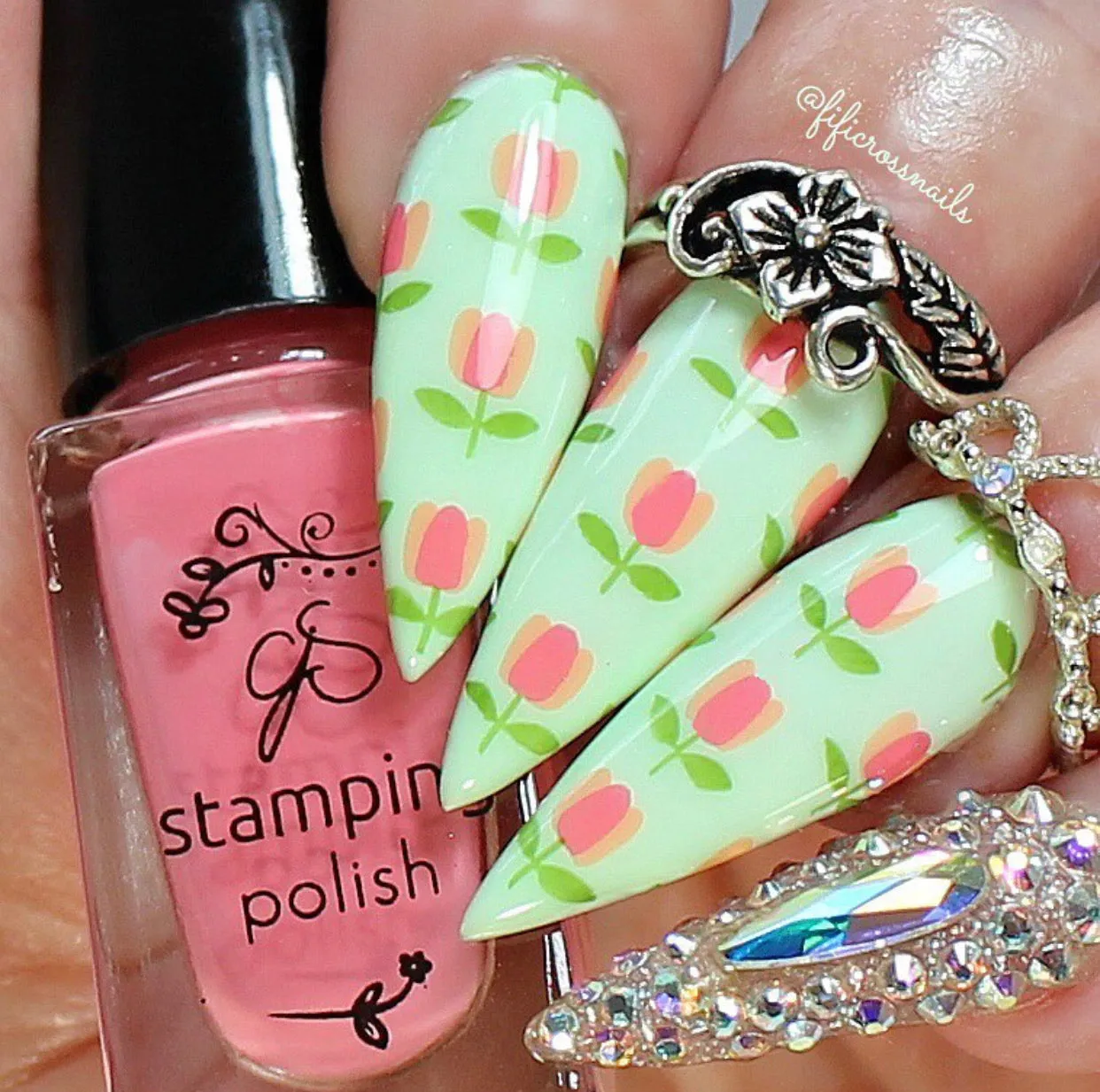 Clear Jelly Stamper CjS-111 Tu Many Tulips stampingplade lagdelt