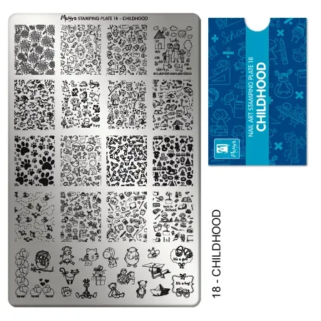 Moyra Stamping 18 Childhood stampingplade motiv