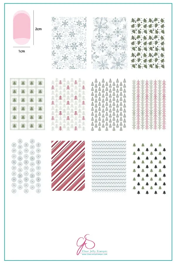 Clear Jelly Stamper Pretty Paper Elegant CjSC-43 stempelplade jul